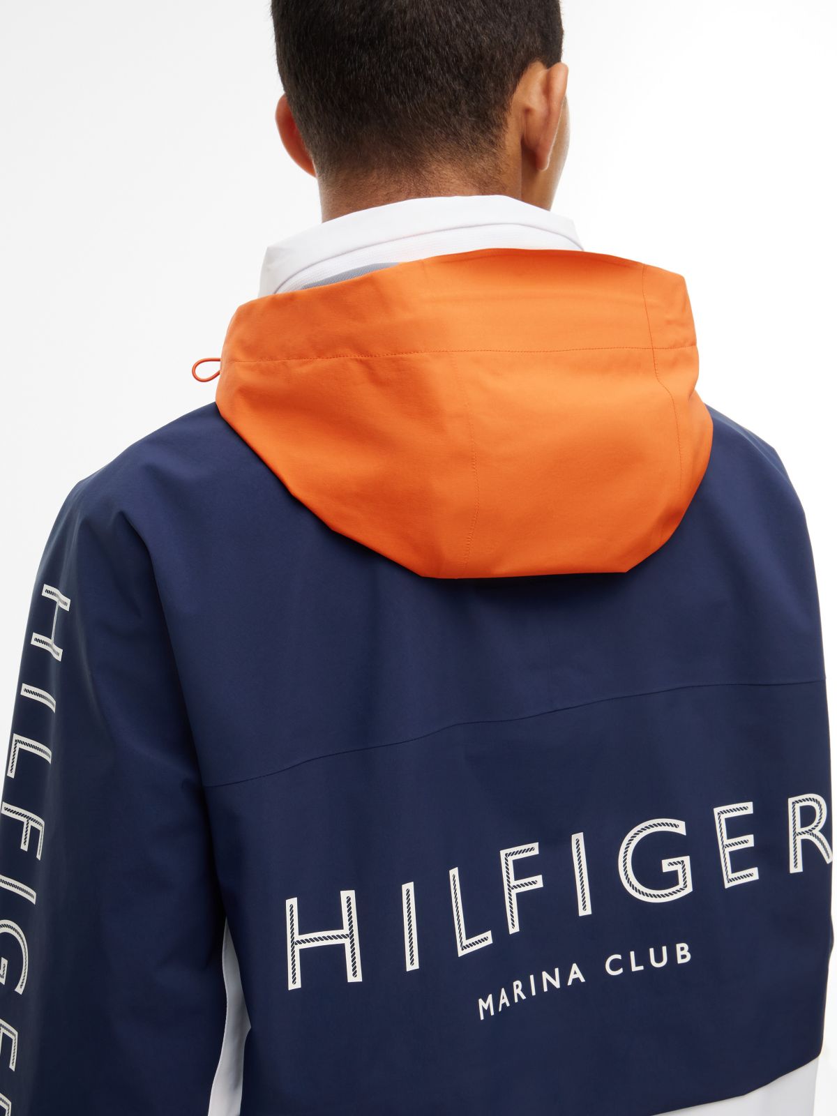 Marina Club Waterproof Regatta Jacket — Navy White Colorblock