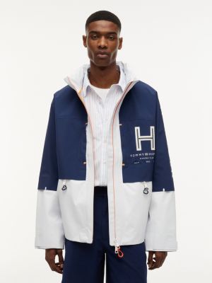 Marina Club Waterproof Regatta Jacket, Navy White Colorblock