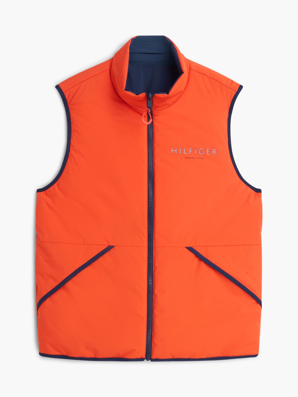 Water-Repellent Reversible Regatta Vest — Orange/Blue