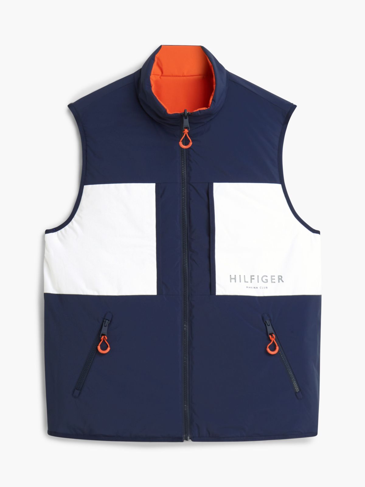 Water-Repellent Reversible Regatta Vest — Orange/Blue