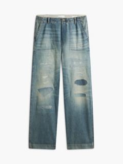Distressed Loose Fit Utility Jean — Zed Indigo 6