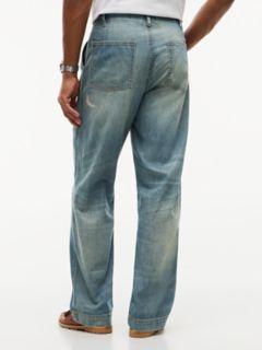 Distressed Loose Fit Utility Jean — Zed Indigo 5