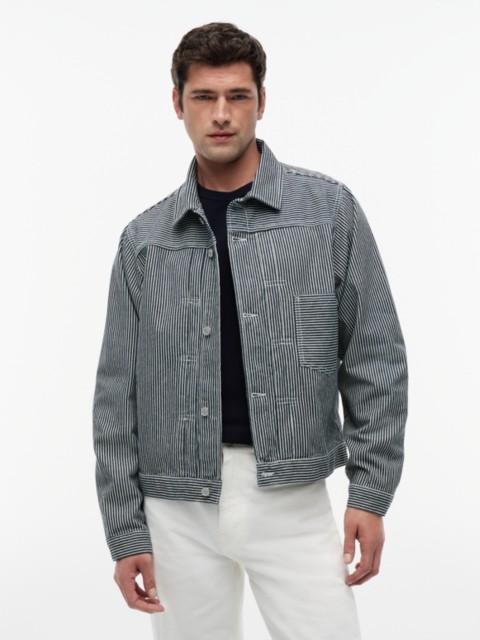 Мужские куртки Tommy Hilfiger Striped Denim Jacket
