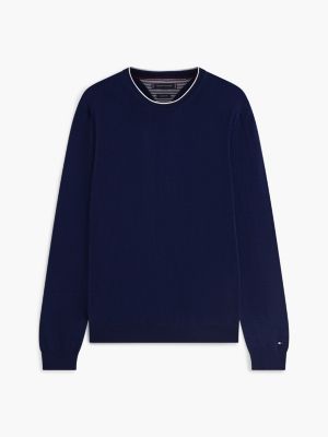 Мужские свитеры Tommy Hilfiger Regular Fit Tipped Crewneck Sweater — фото 5