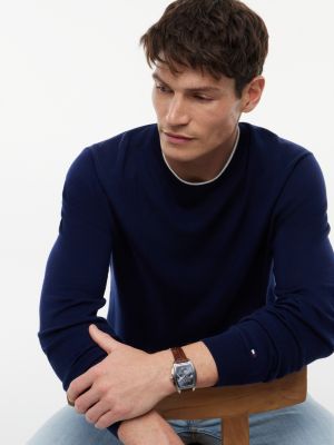 Мужские свитеры Tommy Hilfiger Regular Fit Tipped Crewneck Sweater — фото 3