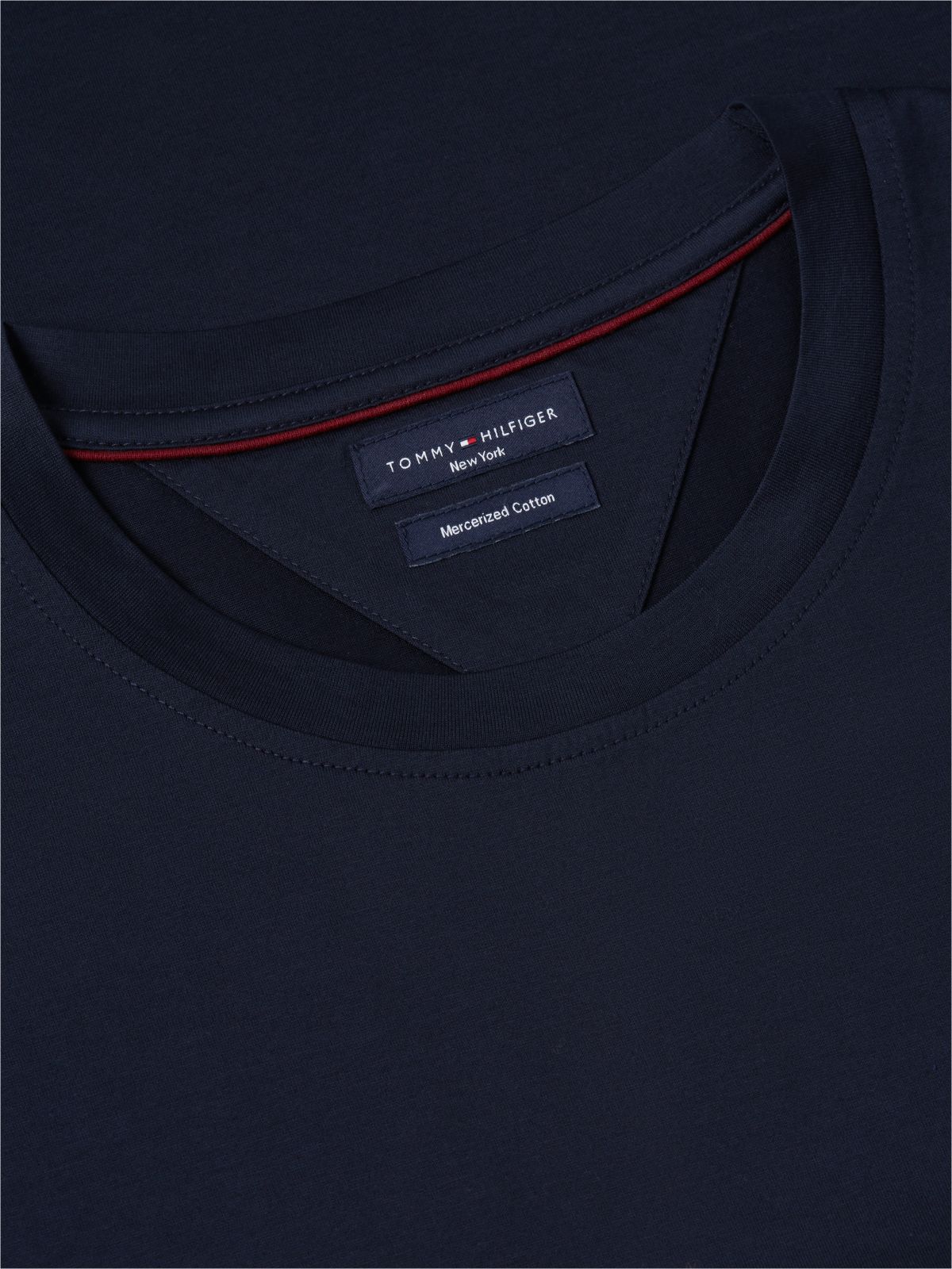 New York Label Classic Crewneck T-Shirt — Navy Blue