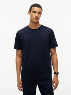 New York Label Classic Crewneck T-Shirt — Navy Blue 1