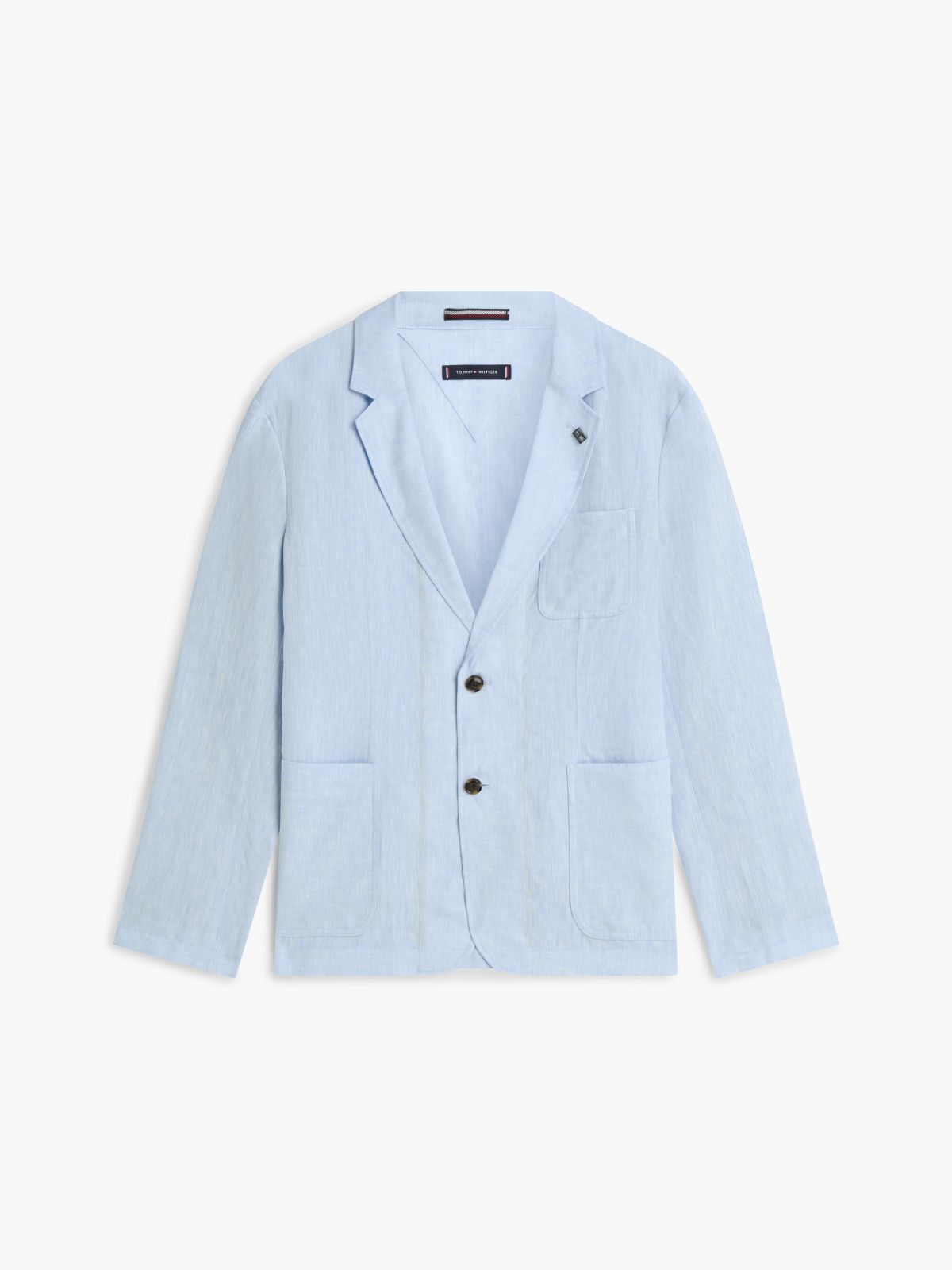 Linen Casual Blazer — Cloudy Blue