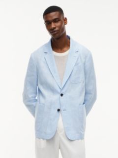 Linen Casual Blazer — Cloudy Blue 1