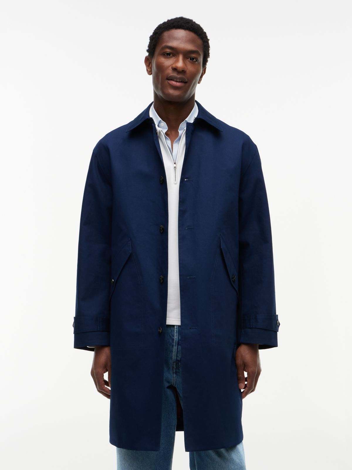 TH Performance Relaxed Fit Car Coat — Light Navy