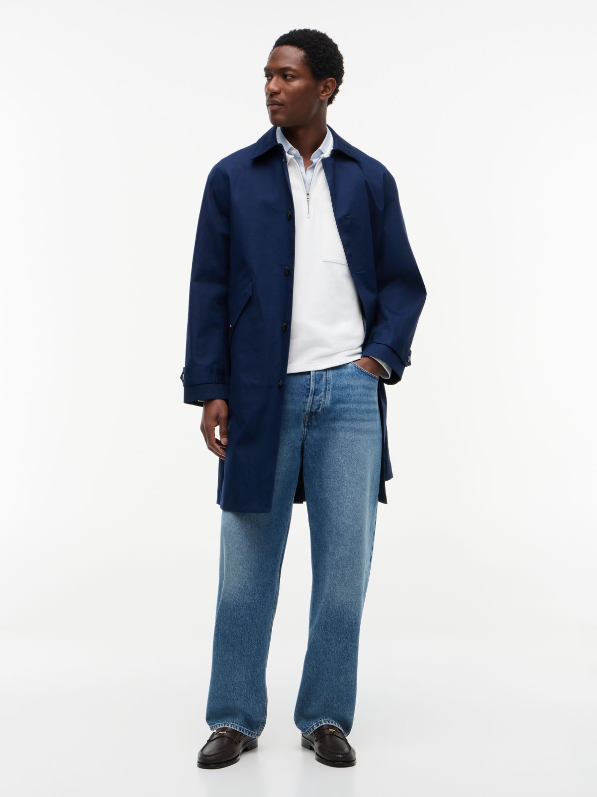TH Performance Relaxed Fit Car Coat — Light Navy