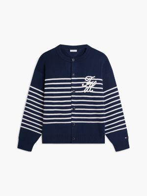 Мужские кардиганы Tommy Hilfiger Script Monogram Breton Stripe Cardigan — фото 5
