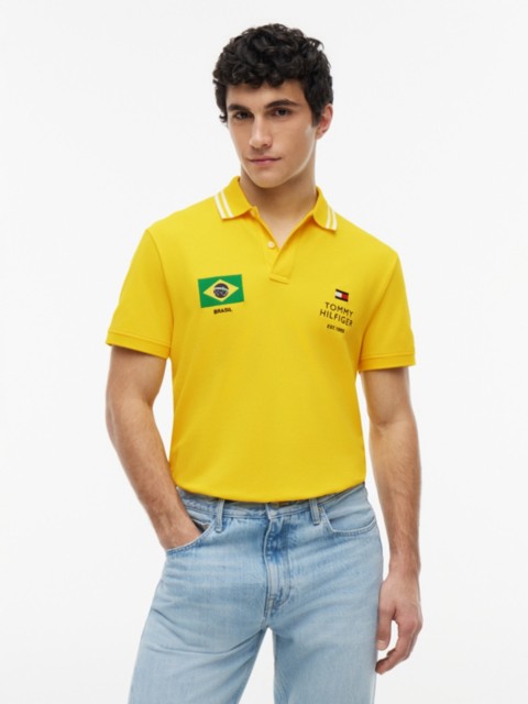 Мужские топы Tommy Hilfiger Regular Fit Brazil Soccer Polo