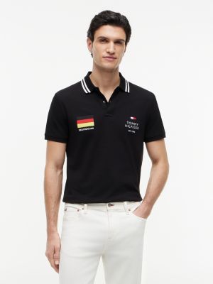 Regular Fit Germany Soccer Polo, Black
