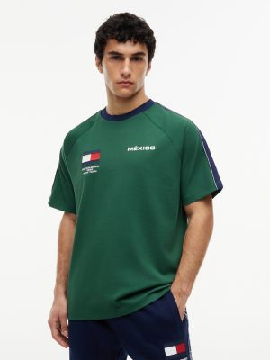 Relaxed Fit Retro Soccer T-Shirt, Street Green