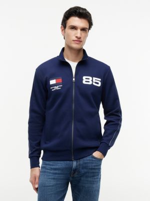 Retro Soccer Track Jacket, Carbon Navy