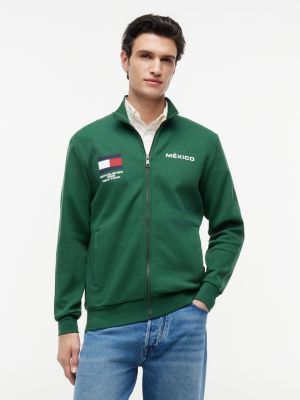 Retro Soccer Track Jacket, Street Green