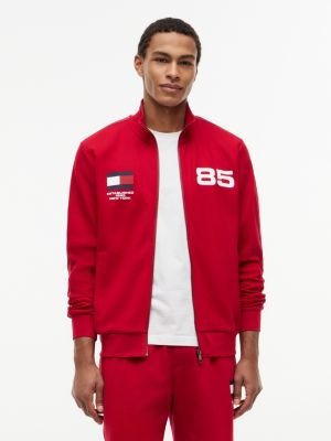 Retro Soccer Track Jacket, Medium Red