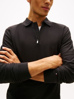 Smooth Cotton Performance Zip Polo | Tommy Hilfiger