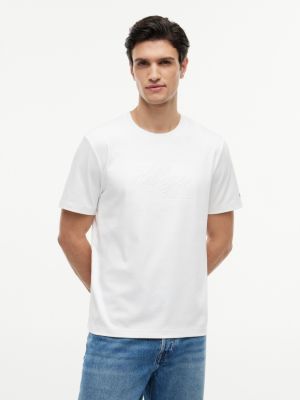 Embroidered Rope Logo Interlock T-Shirt, White