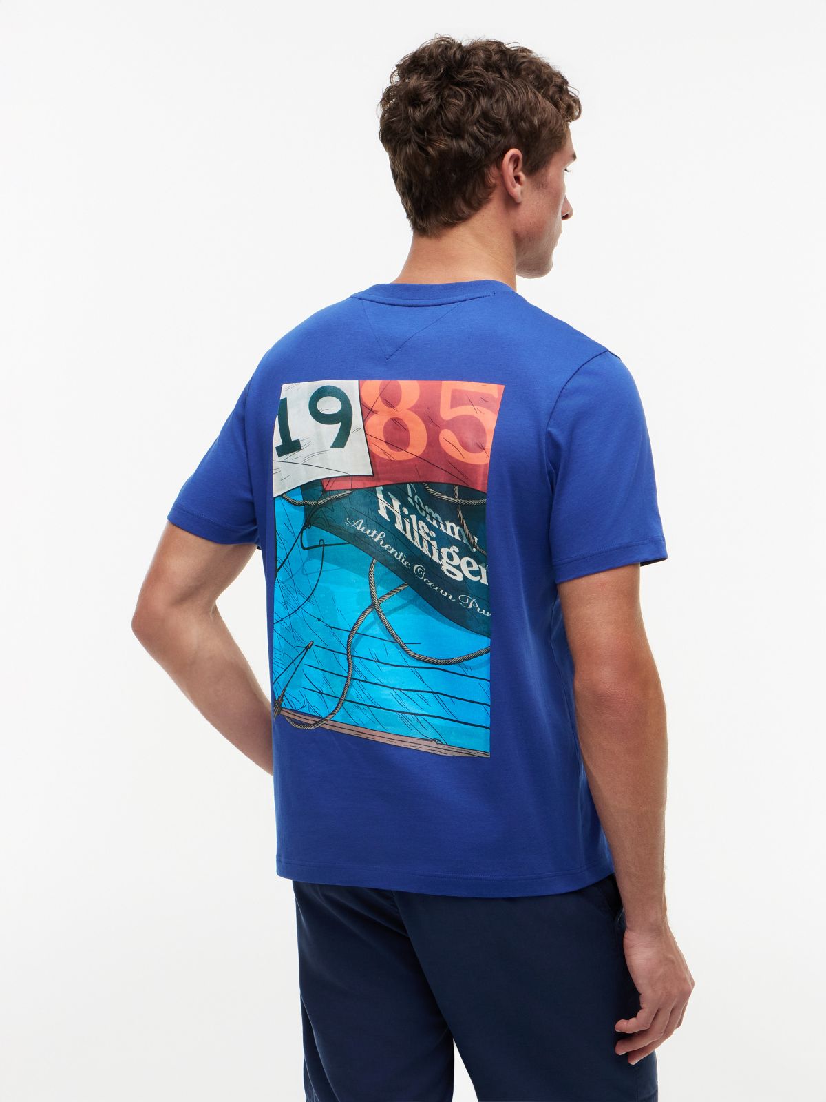 Nautical Back Graphic T-Shirt — Pigment Blue