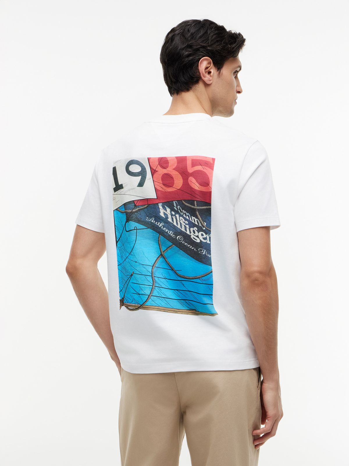 Nautical Back Graphic T-Shirt — White