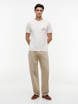 Мужские футболки Tommy Hilfiger Floral Flag Logo Pocket T-Shirt — фото 2