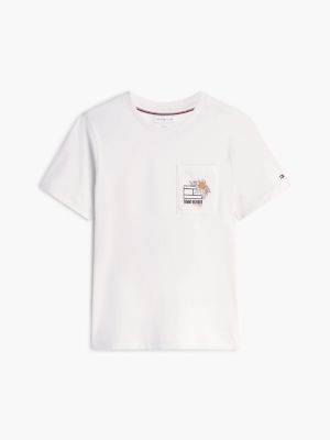 Мужские футболки Tommy Hilfiger Floral Flag Logo Pocket T-Shirt — фото 5