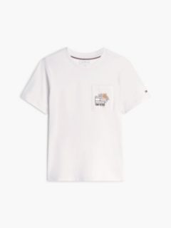 Floral Flag Logo Pocket T-Shirt — Ivory Petal 5