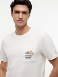 Floral Flag Logo Pocket T-Shirt — Ivory Petal 3