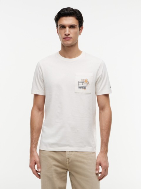 Мужские футболки Tommy Hilfiger Floral Flag Logo Pocket T-Shirt