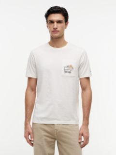 Floral Flag Logo Pocket T-Shirt — Ivory Petal 1