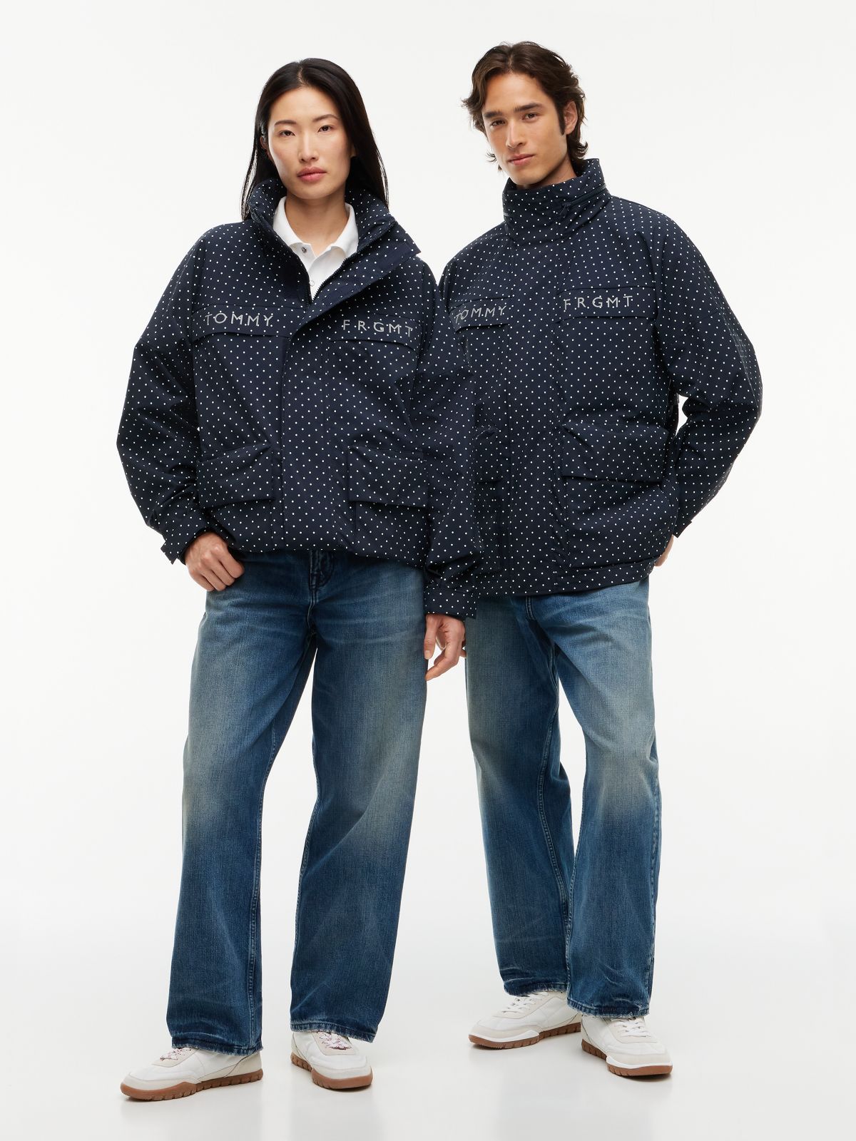 Tommy Hilfiger x FRGMT Polka-Dot Regatta Jacket — Navy Polka Dot