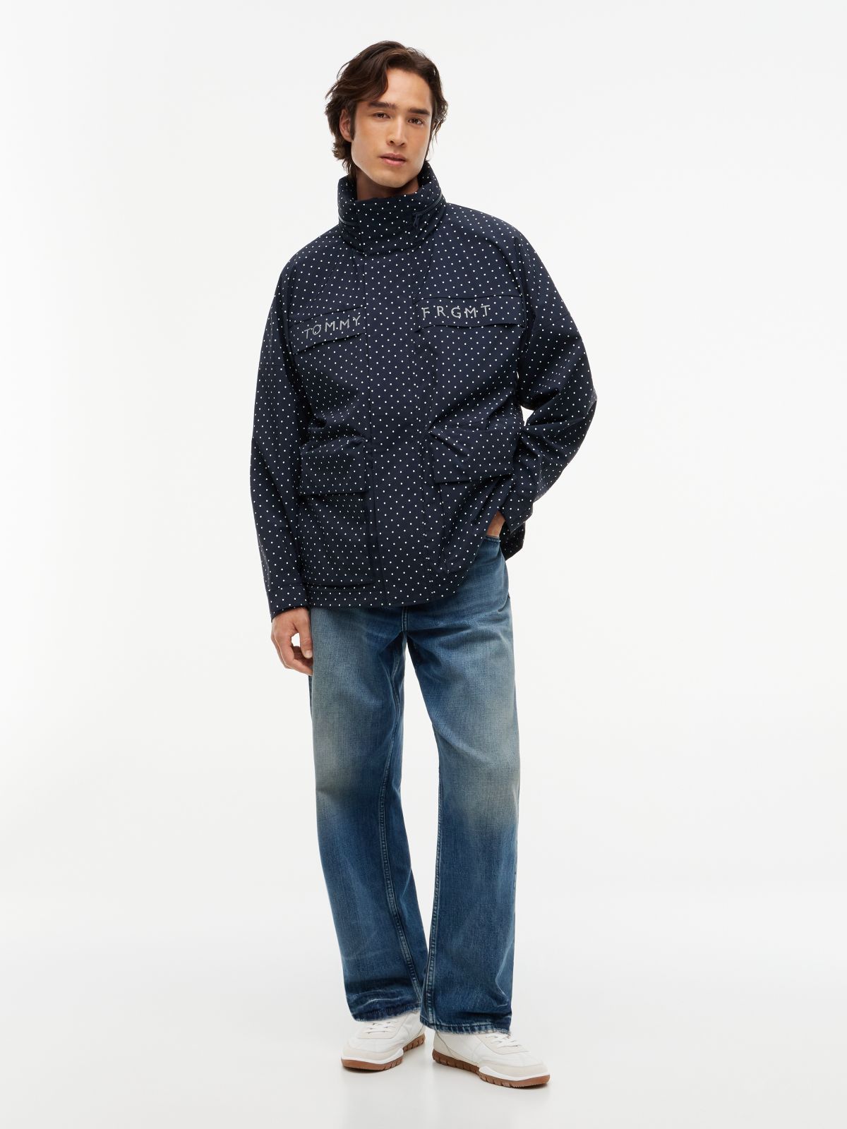 Tommy Hilfiger x FRGMT Polka-Dot Regatta Jacket — Navy Polka Dot