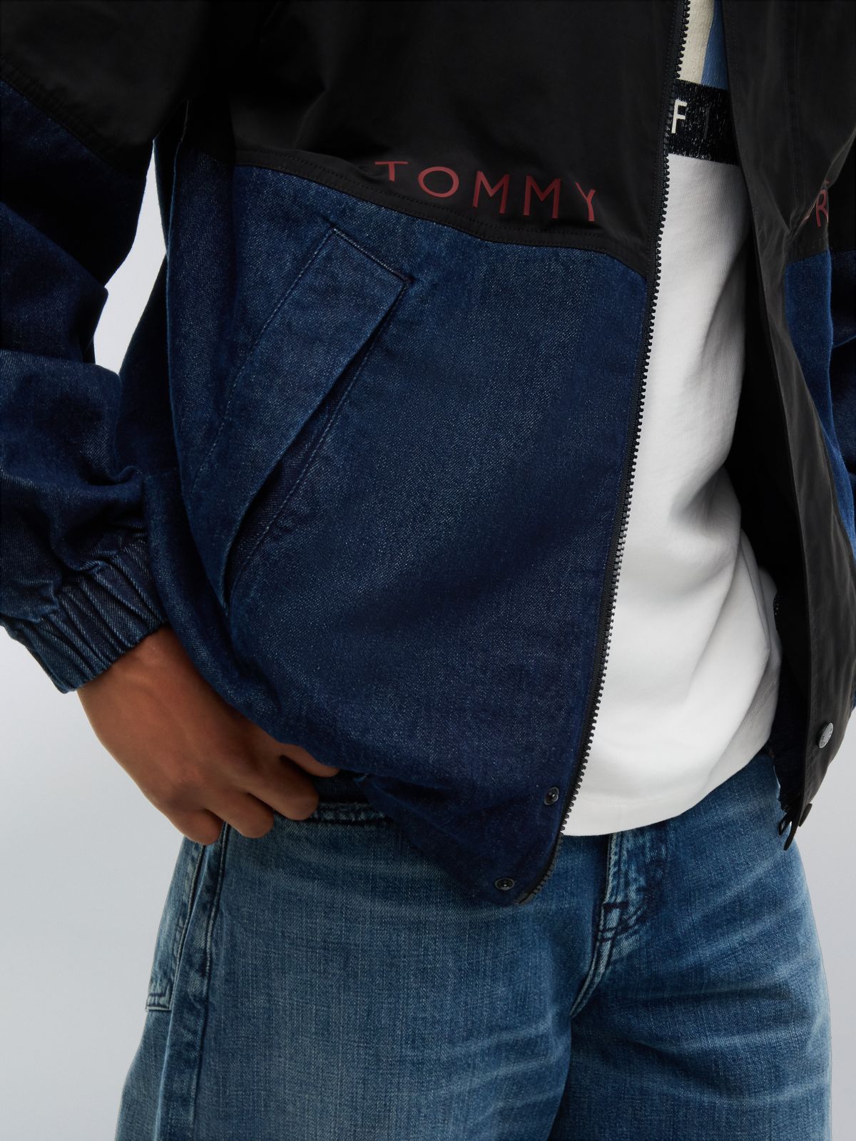 Tommy Hilfiger x FRGMT Mixed-Media Jacket — Black