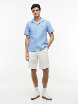 Мужские рубашки Tommy Hilfiger Regular Fit Cotton-Linen Camp Shirt — фото 2