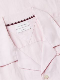 Regular Fit Cotton-Linen Camp Shirt — Pink Lily 6