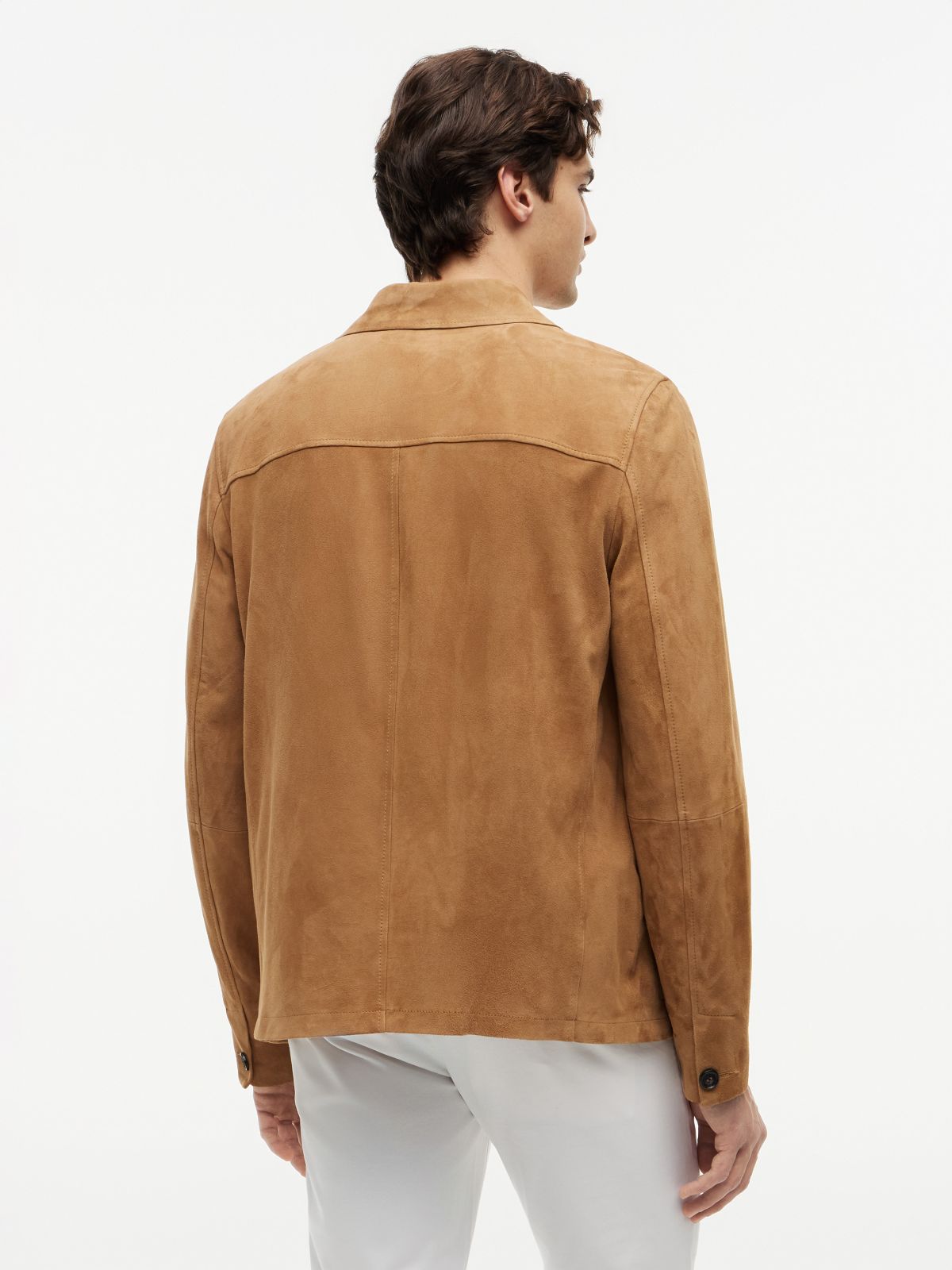 Suede Chore Jacket — Brown