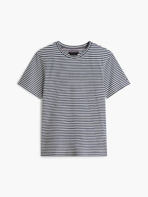 Мужская футболка Tommy Hilfiger Classic Striped, цвет: Тёмно-синий / Белый полосатый — фото 5