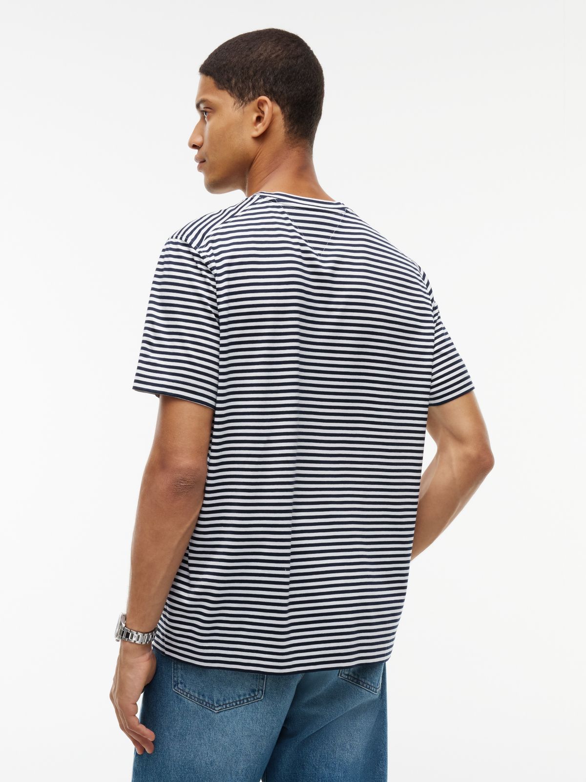 Classic Striped T-Shirt — Navy/White Stripe