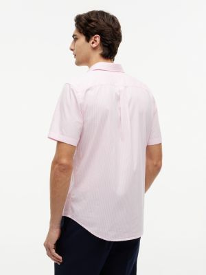 Мужские рубашки Tommy Hilfiger Regular Fit Short-Sleeve Striped Shirt — фото 4