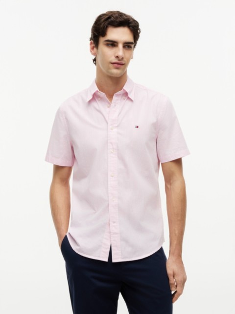 Мужские рубашки Tommy Hilfiger Regular Fit Short-Sleeve Striped Shirt