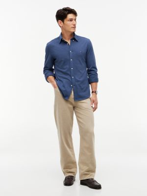 Мужские рубашки Tommy Hilfiger Slim Fit Lightweight Pique Knit Shirt — фото 2