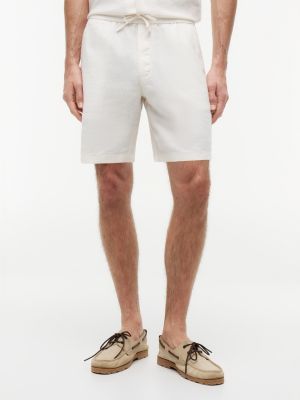 Regular Fit 8" Linen-Blend Short