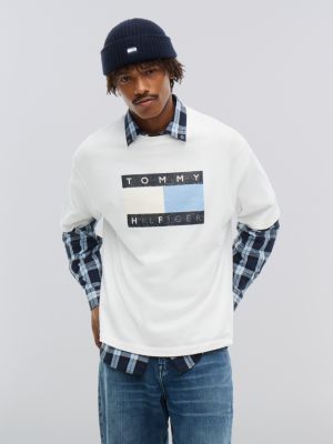 Tommy Hilfiger x FRGMT Distressed Flag T-Shirt, Ecru