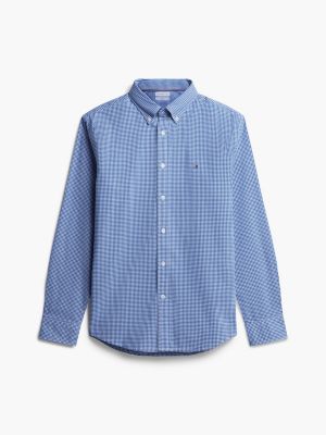 Мужская рубашка Tommy Hilfiger Regular Fit Gingham, цвет: Синий, вариант 1 — фото 5