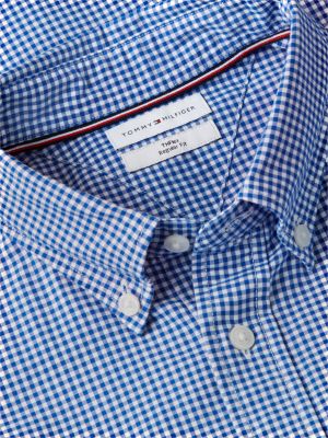 Мужская рубашка Tommy Hilfiger Regular Fit Gingham, цвет: Синий, вариант 1 — фото 6
