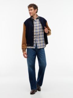 Classic Fit Plaid Flannel Twill Shirt — Ivory Silk/Check 2