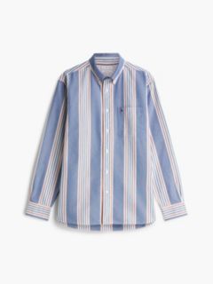Classic Fit Multistripe Oxford Shirt — Wedge Blue 5