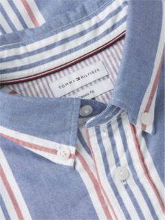 Classic Fit Multistripe Oxford Shirt — Wedge Blue 6